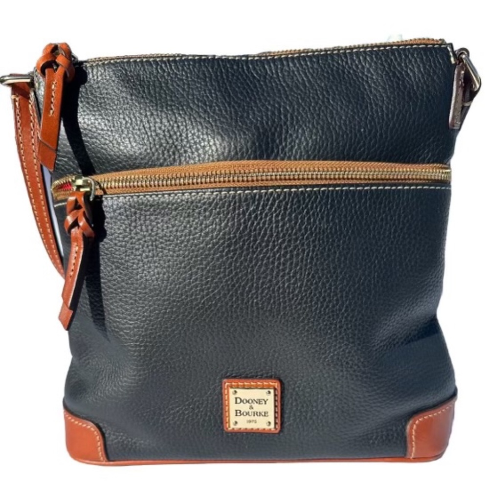 Dooney & Bourke Women's Black Pebble Leather Small Shoulder Bag